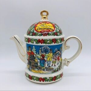 SADLER - ENGLAND TEA POT - MERRY CHRISTMAS-EUC